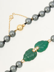 18Kパティアラネックレス ゴールド/グレー/グリーン