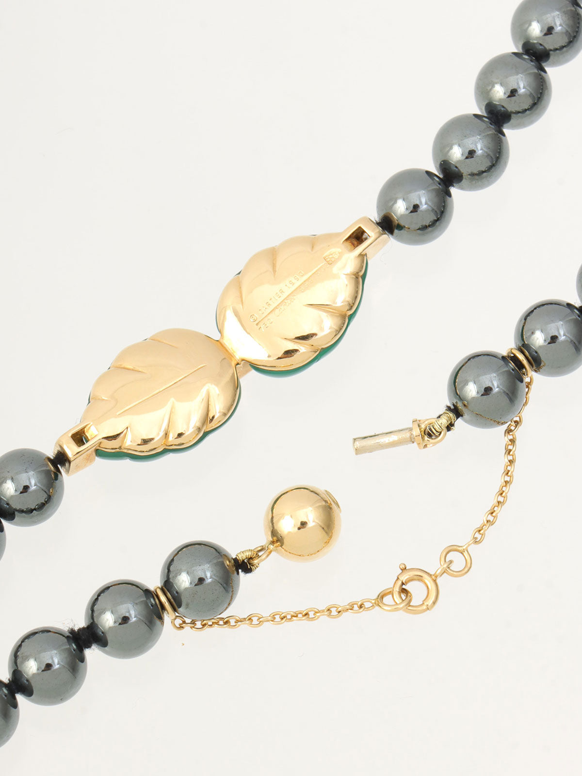 18Kパティアラネックレス ゴールド/グレー/グリーン