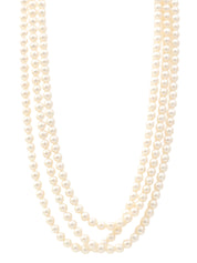 925 Pearl Long Necklace, Silver