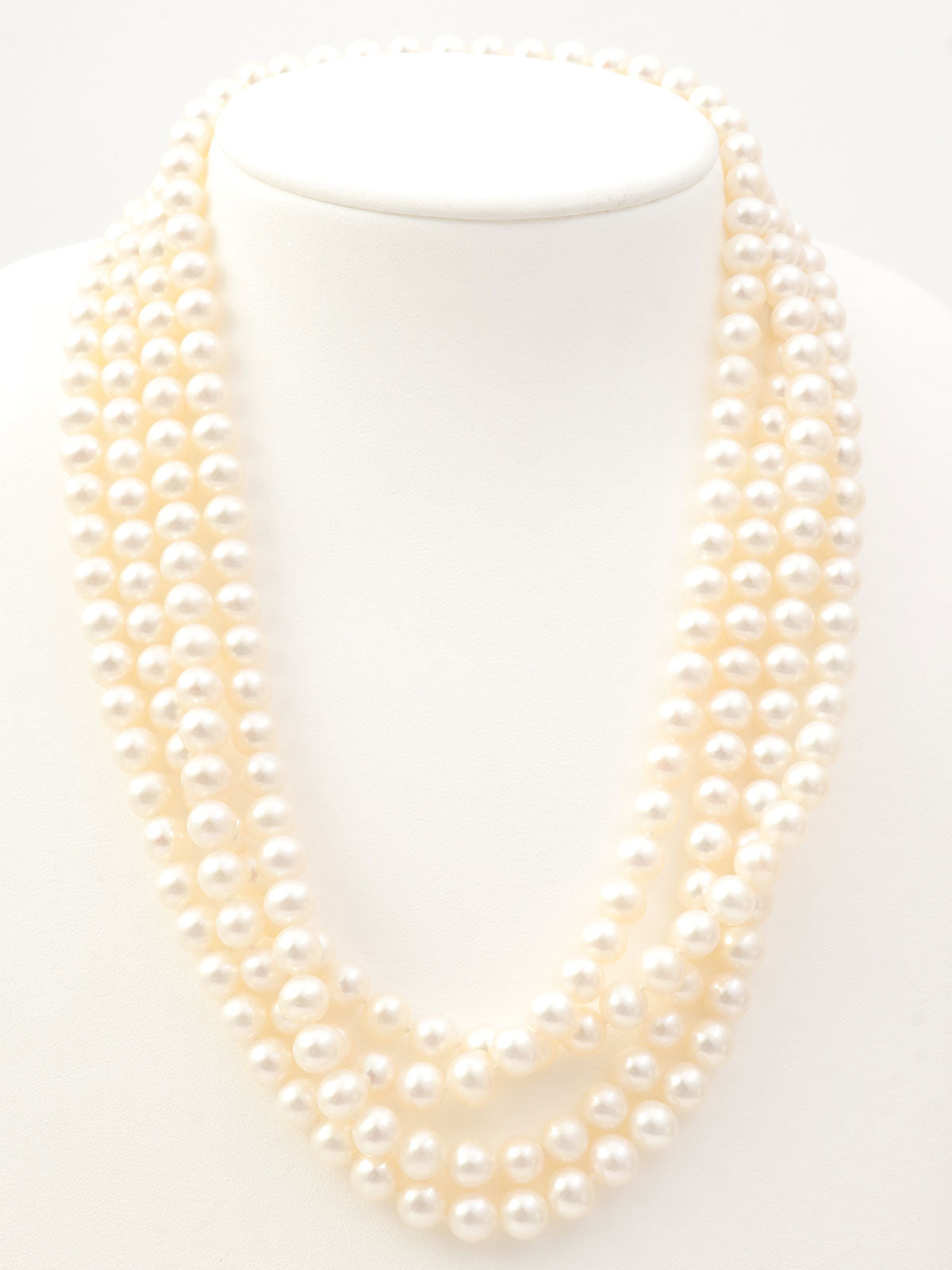 925 Pearl Long Necklace, Silver