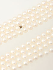 925 Pearl Long Necklace, Silver