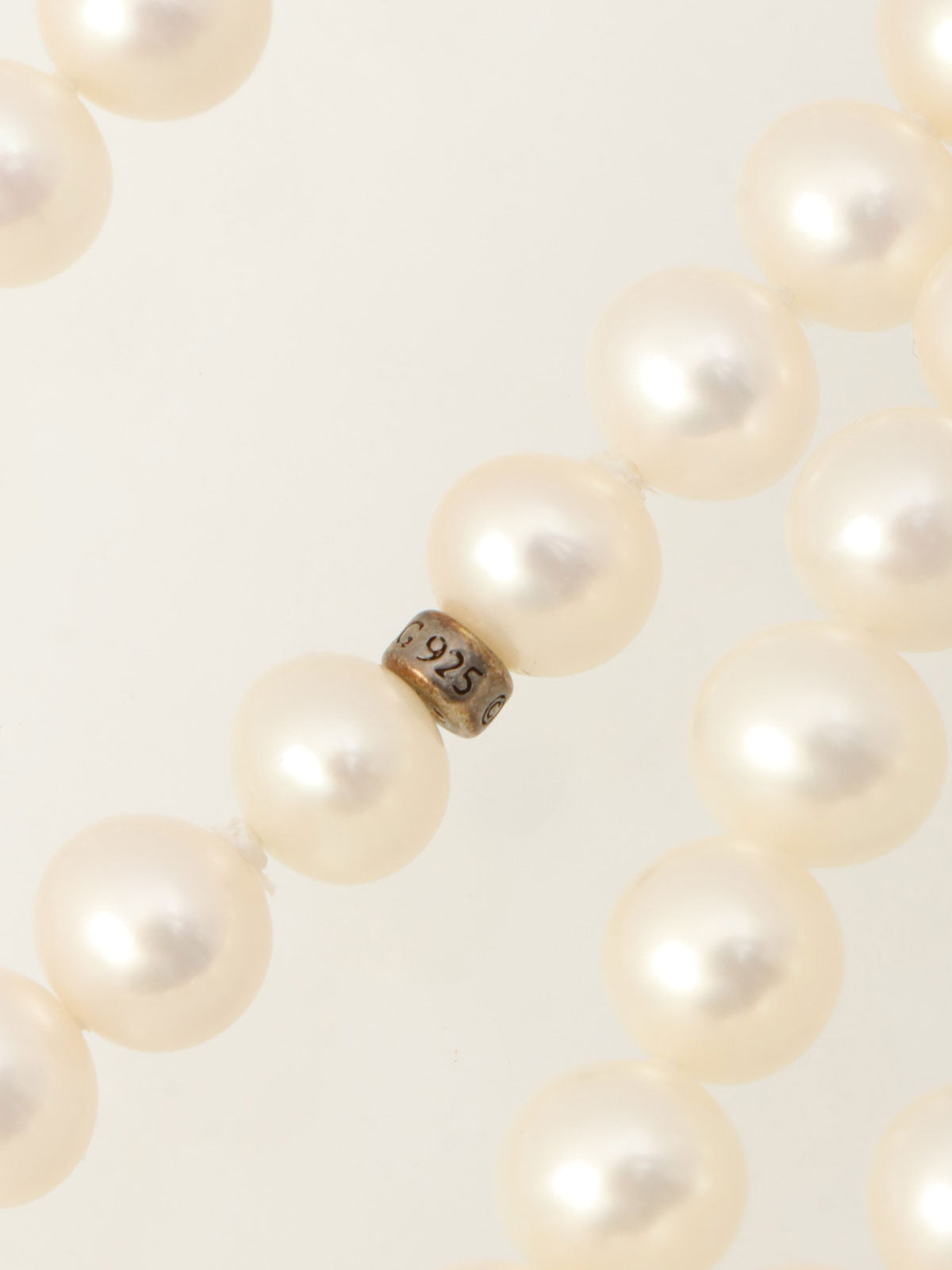 925 Pearl Long Necklace, Silver