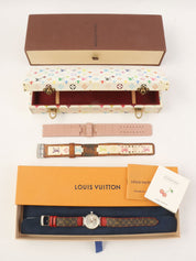 村上隆コラボレーションタンブールラブモノグラム シルバー/ブラウン/マルチ