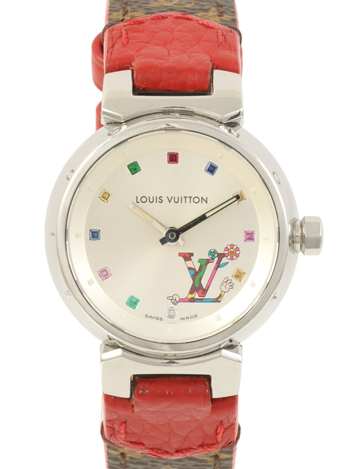 村上隆コラボレーションタンブールラブモノグラム シルバー/ブラウン/マルチ