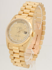 Circa 1994-1995 18K Diamond Oyster Perpetual Day-Date 36mm 18238LB W-serial Automatic Gold