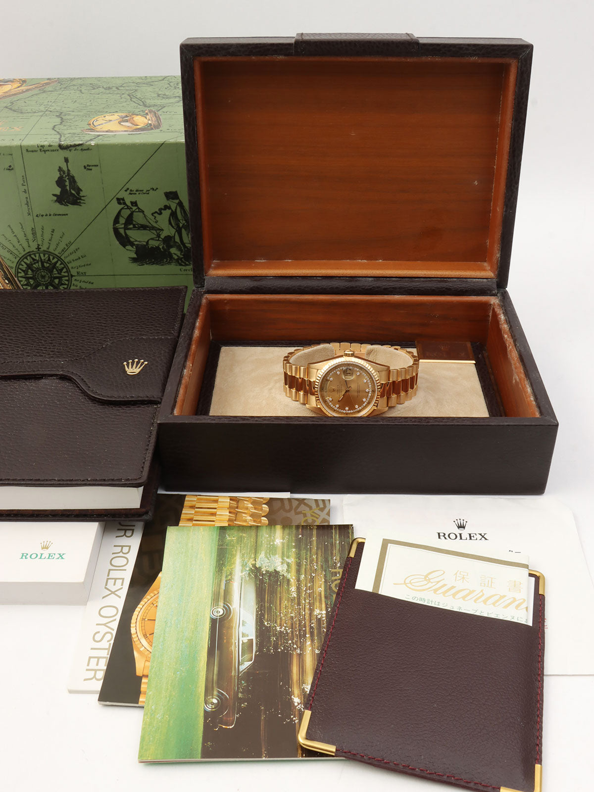 Circa 1994-1995 18K Diamond Oyster Perpetual Day-Date 36mm 18238LB W-serial Automatic Gold