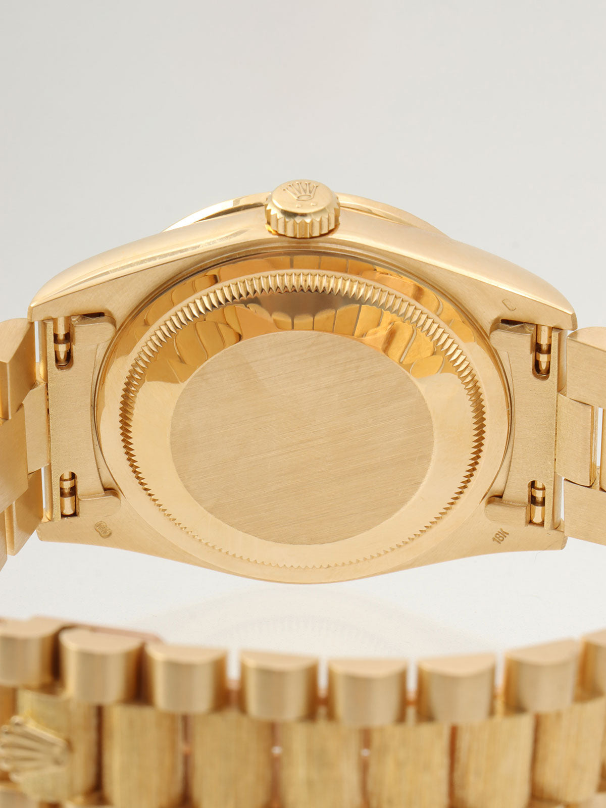 1990年~1991年頃製 18K12Pダイヤデイデイトバークベゼル 36mm 18308 E番 自動巻き ゴールド