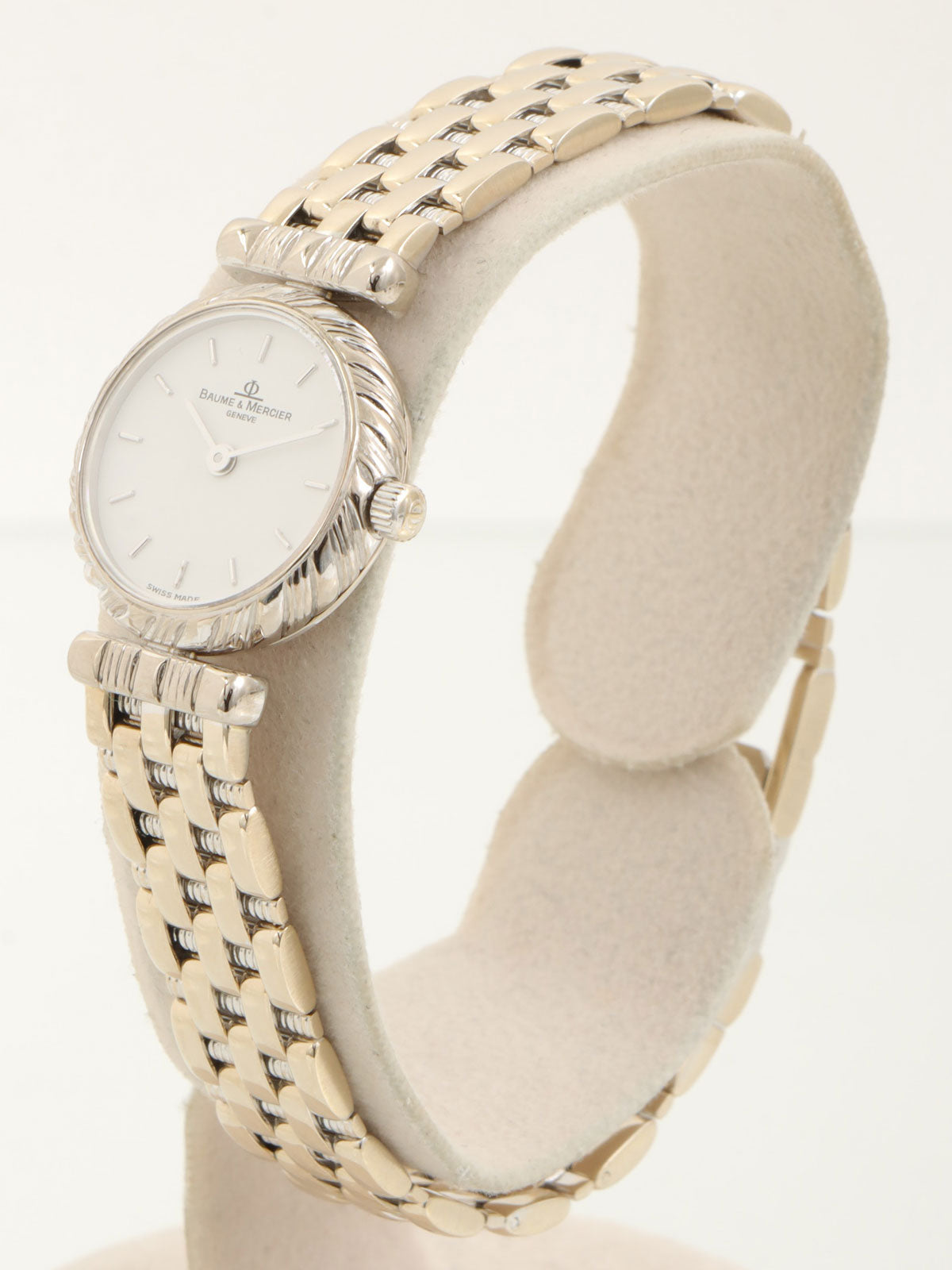 18Kラウンドロゴフェイスウォッチ シルバー