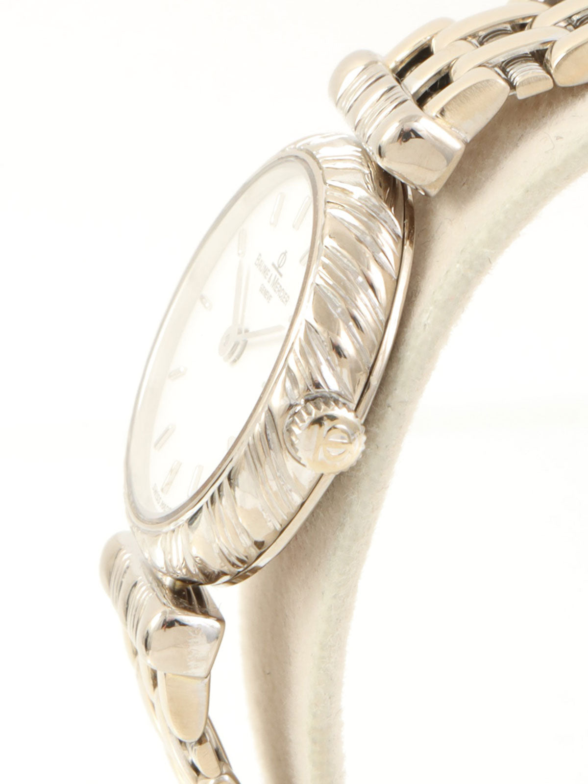 18Kラウンドロゴフェイスウォッチ シルバー