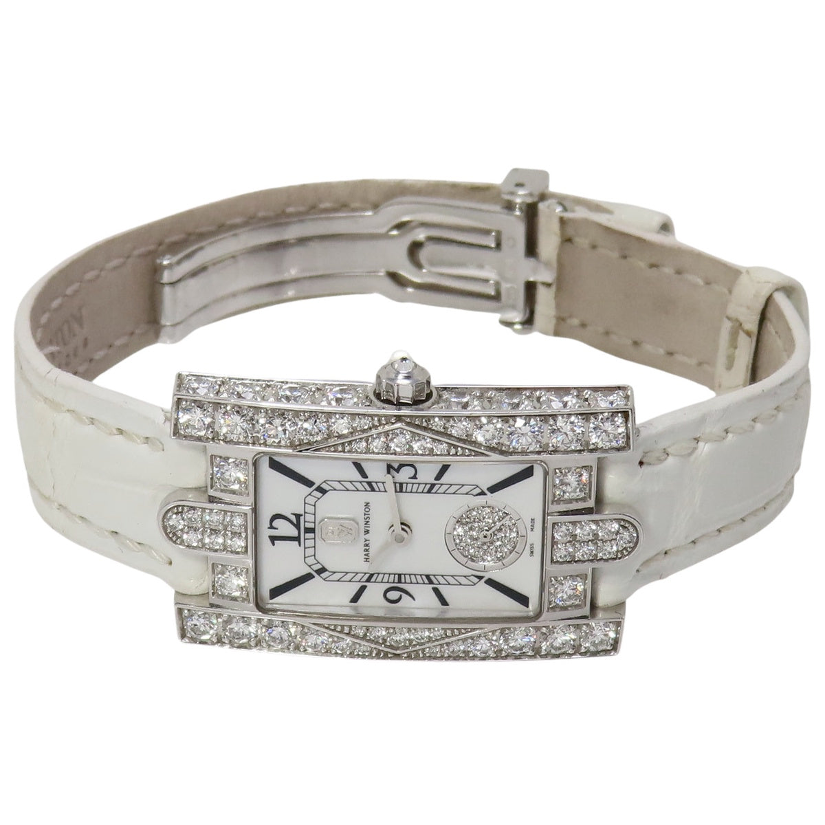 18K Diamond Avenue Classic AVEQHM21WW231 Quartz White