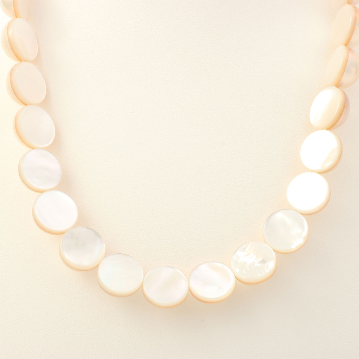 14K Mabe Pearl Necklace, Silver