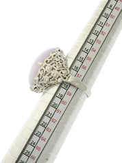 Platinum Jadeite Diamond Ring #58 Silver/Lavender