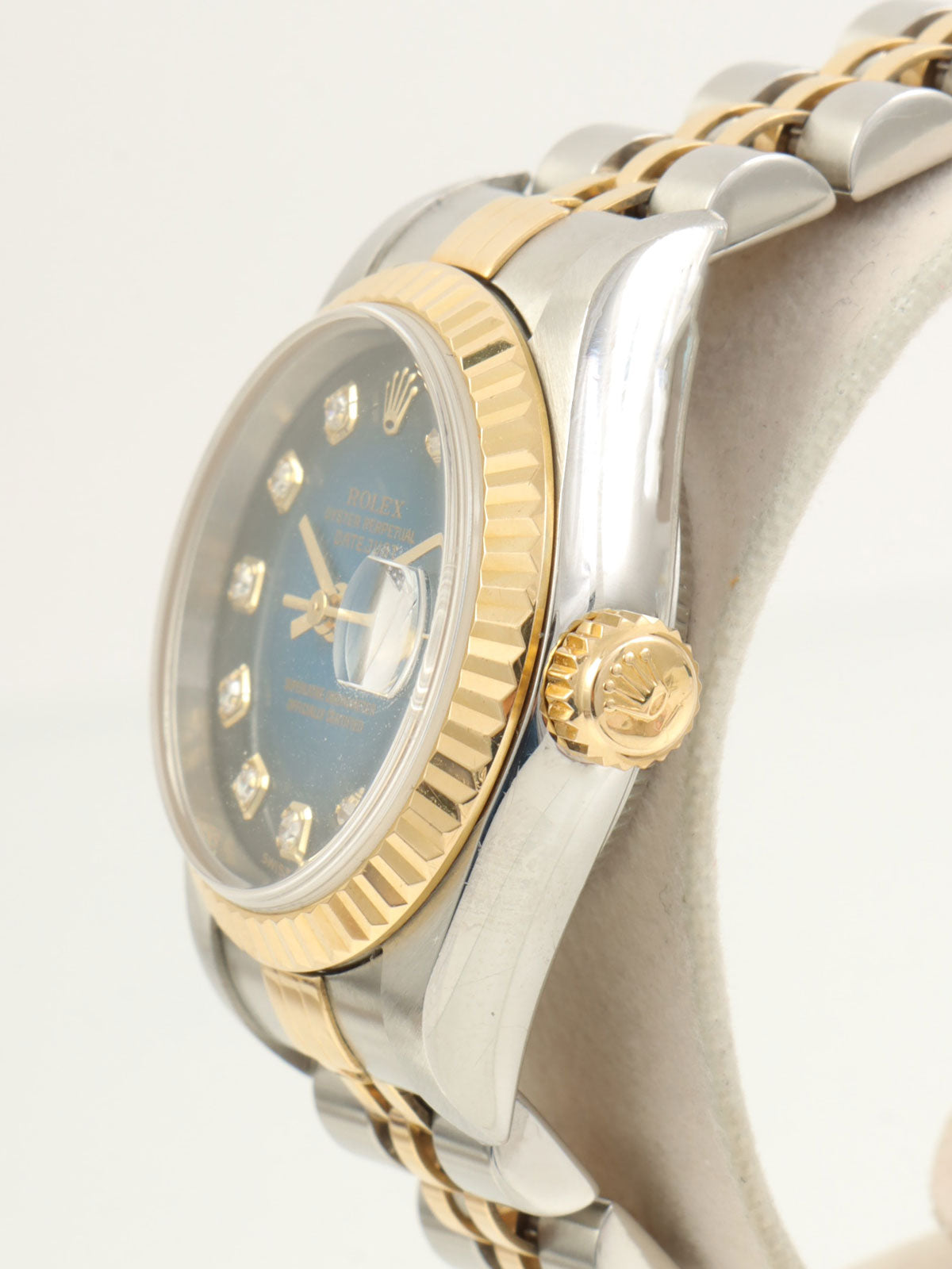 2002年頃製 オイスターパーペチュアルデイトジャスト シルバー/ゴールド/ブルー