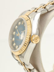 2002年頃製 オイスターパーペチュアルデイトジャスト シルバー/ゴールド/ブルー