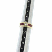 18K 钻石红宝石戒指 黄金 #50.5