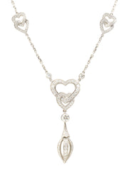 18Kダイヤモンドヌアージュネックレス ホワイトゴールド