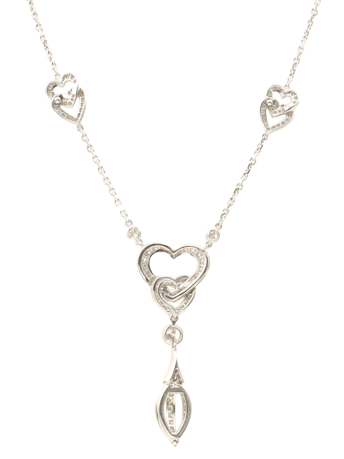 18Kダイヤモンドヌアージュネックレス ホワイトゴールド