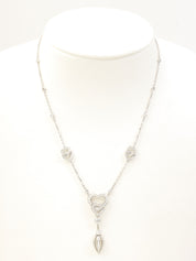 18Kダイヤモンドヌアージュネックレス ホワイトゴールド