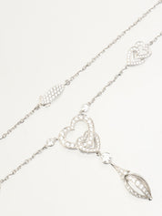 18Kダイヤモンドヌアージュネックレス ホワイトゴールド