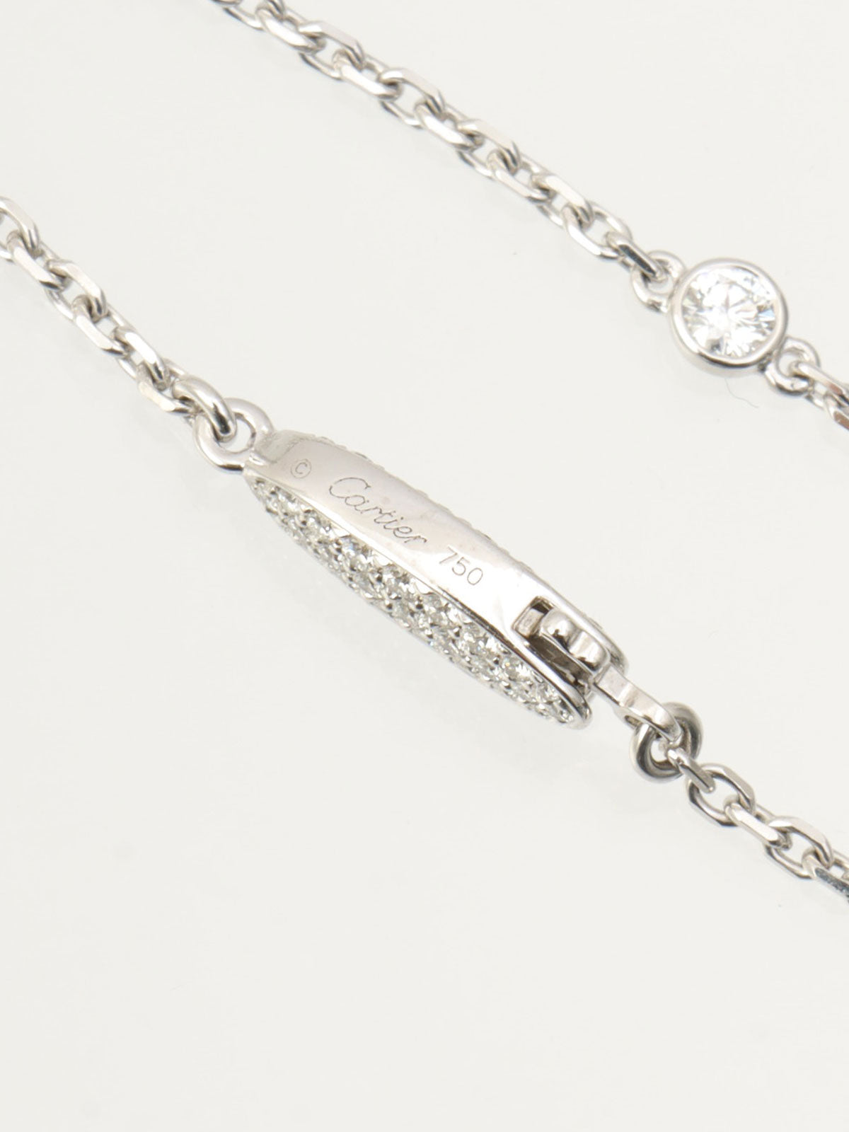 18Kダイヤモンドヌアージュネックレス ホワイトゴールド