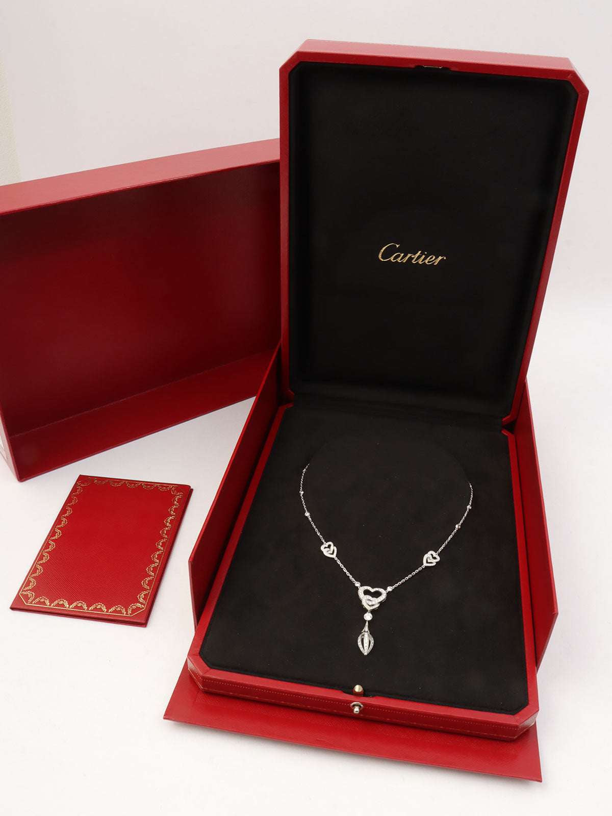 18Kダイヤモンドヌアージュネックレス ホワイトゴールド