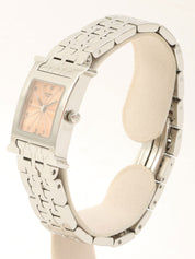 Hウォッチ シルバー/サーモンピンク