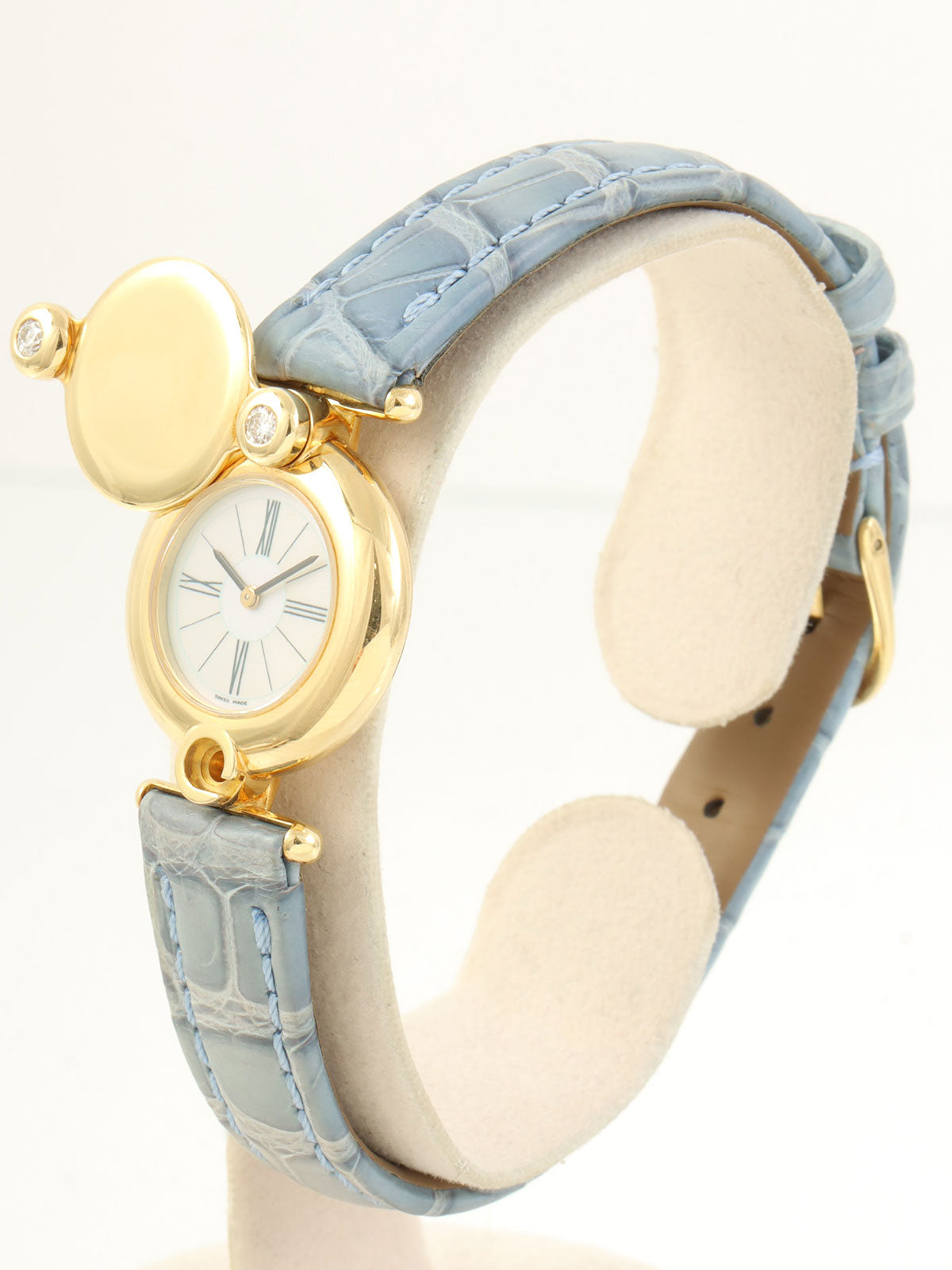 18K2P Diamond Hunter Case Gold/Light Blue