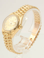 Circa 2001 10P Diamond Oyster Perpetual Datejust Gold