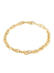 18K Gold Twisted Chain Bracelet