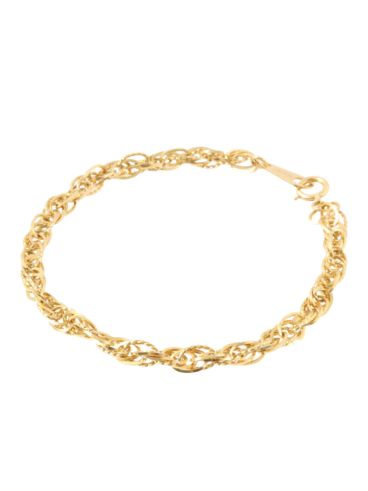 18Kツイストチェーンブレスレット ゴールド