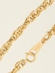18K Gold Twisted Chain Bracelet
