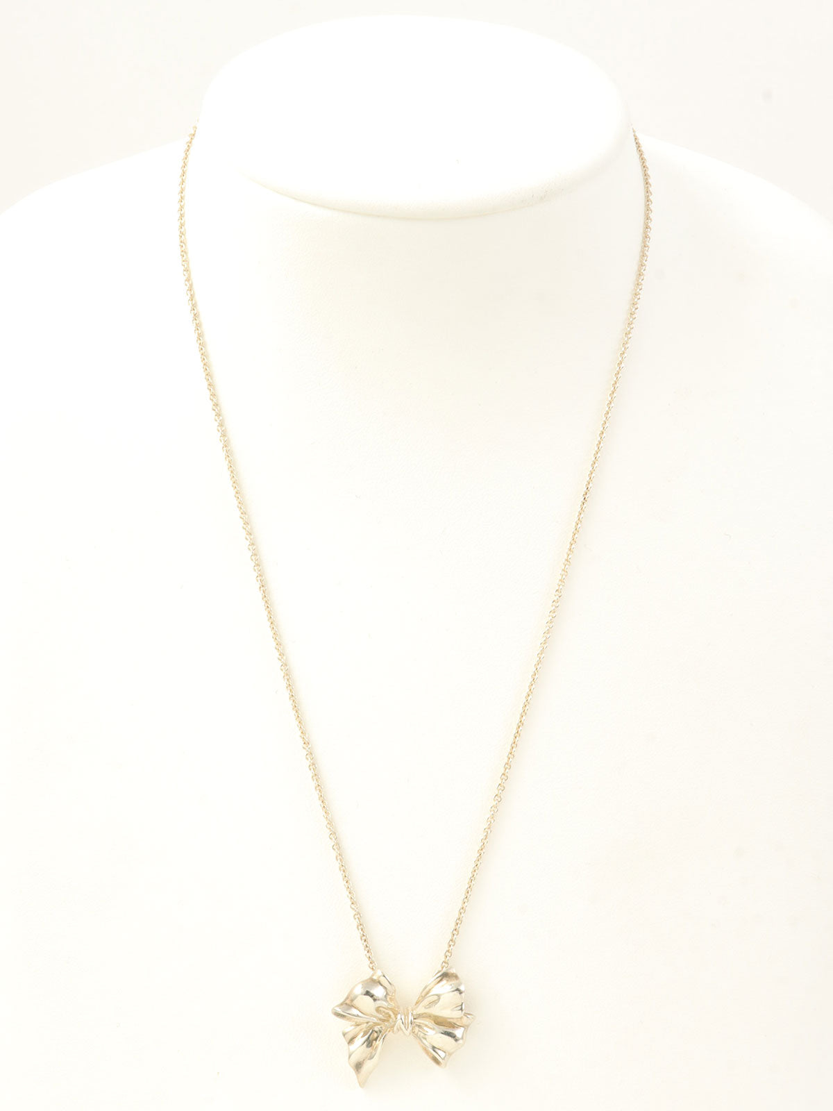 925银丝带图案项链