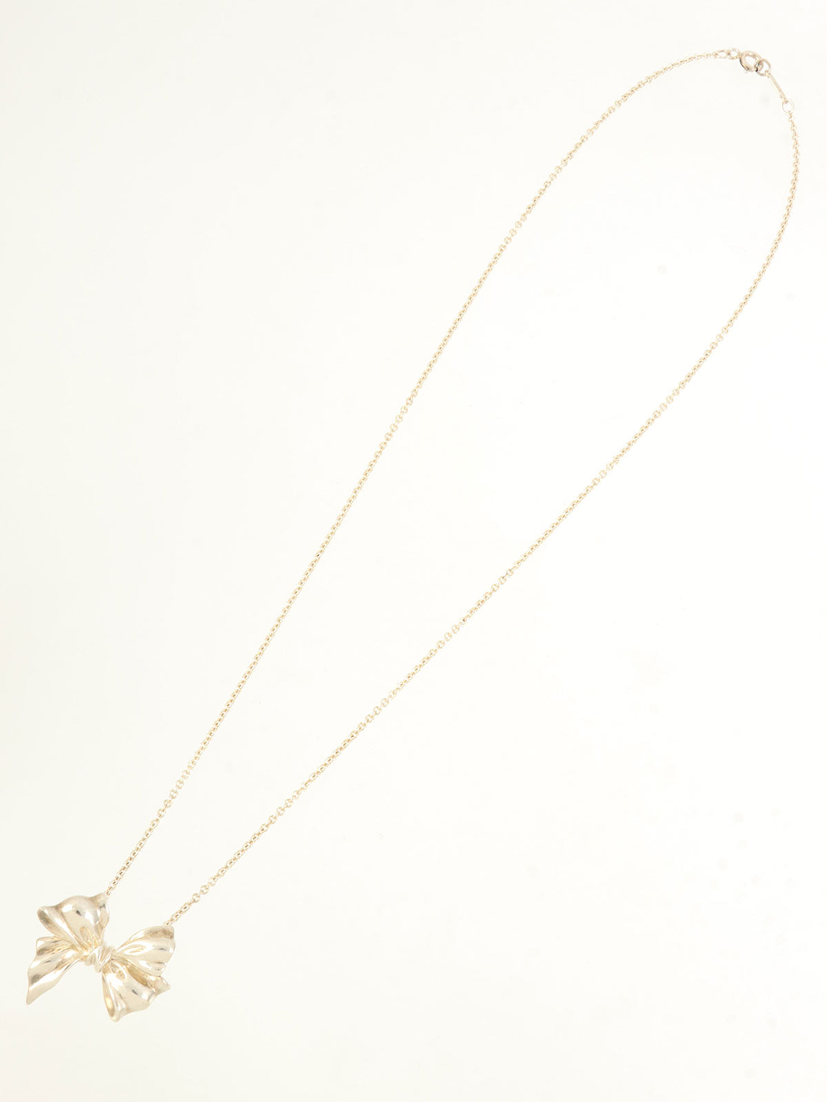 925リボンモチーフネックレス シルバー