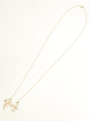 925リボンモチーフネックレス シルバー