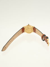 18Kコインウォッチ ゴールド/ブラウン