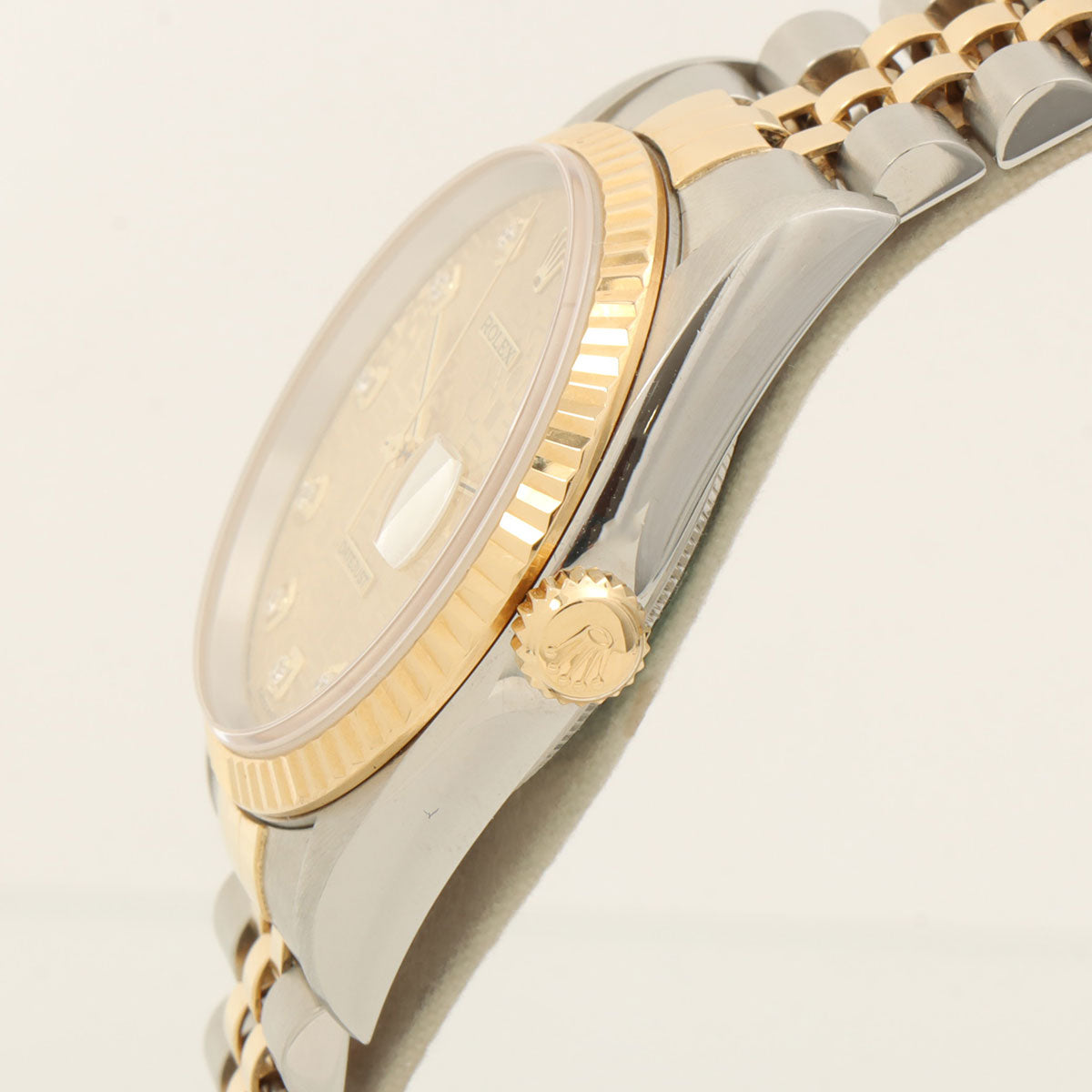 2001年頃製 10Pダイヤモンドデイトジャスト 36mm 16233G K番 自動巻き シャンパン