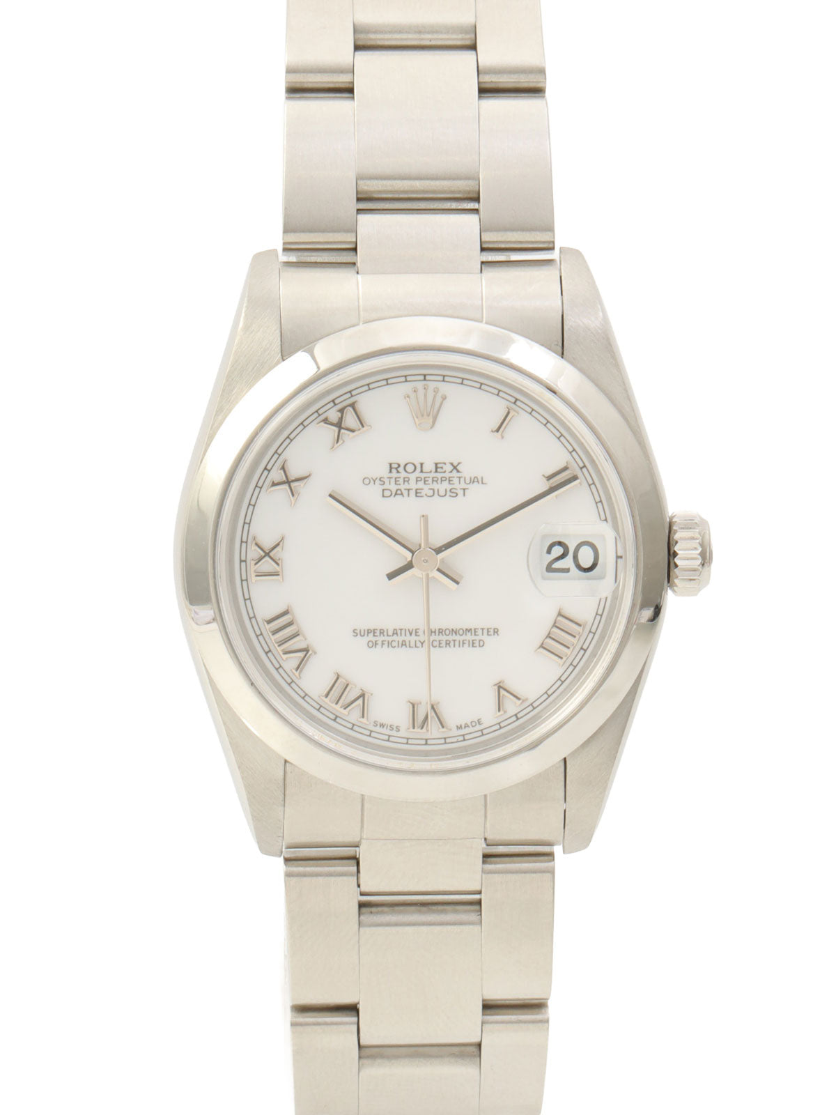 2002年頃製 オイスターパーペチュアルデイトジャスト 31mm 78240 Y番 自動巻き ホワイト