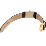 14K Tiffany W-Name Rectangular Watch 98452 Quartz White/Black