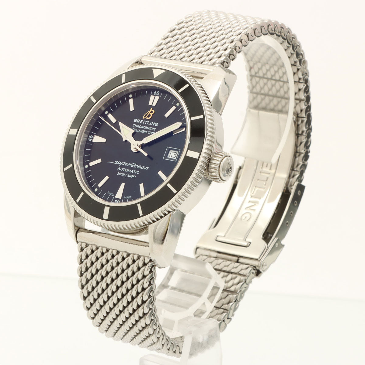 スーパーオーシャン 41mm A17321 自動巻き ブラック/シルバー