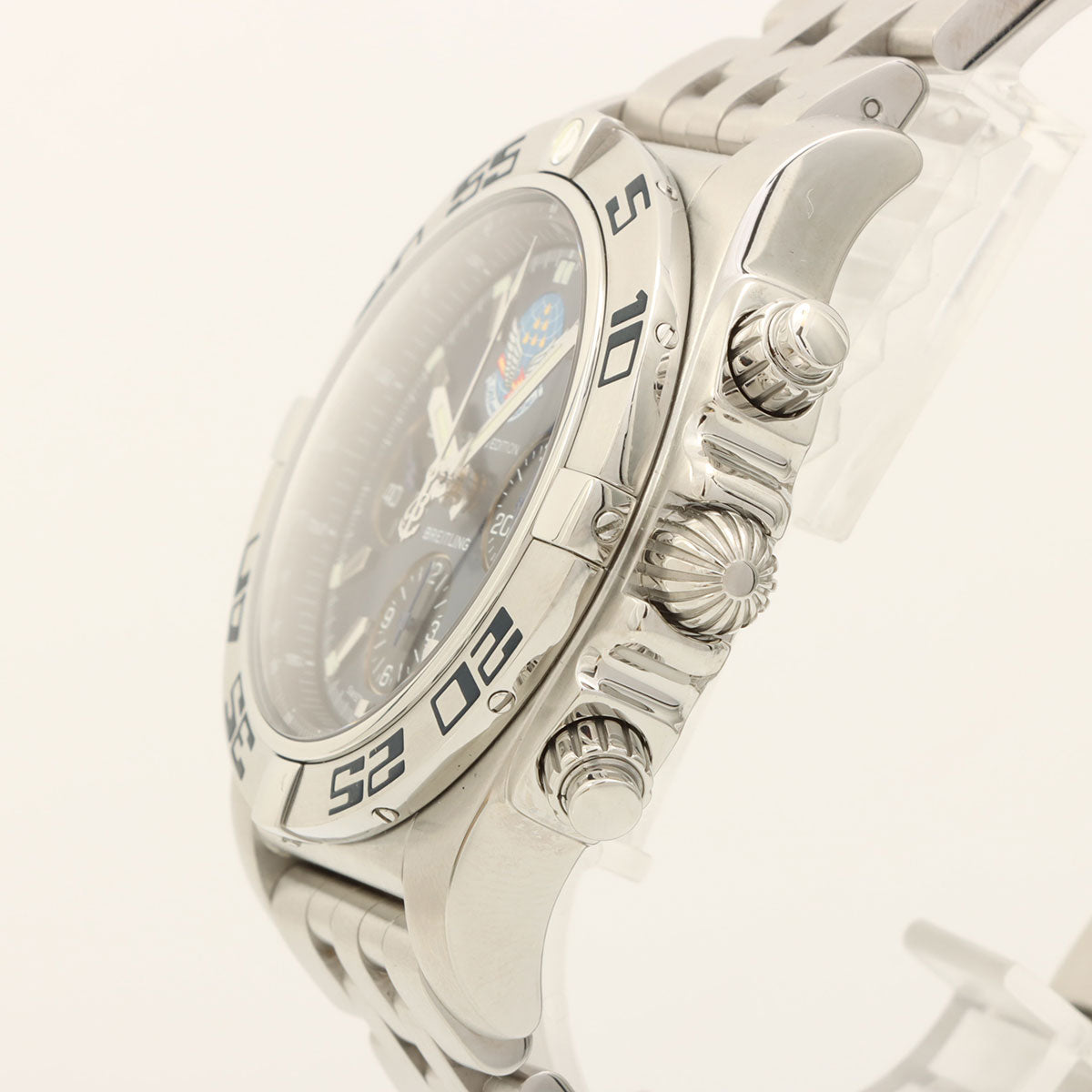 クロノマット44ブルーインパルス 43mm AB01107E 自動巻き ブルー/シルバー