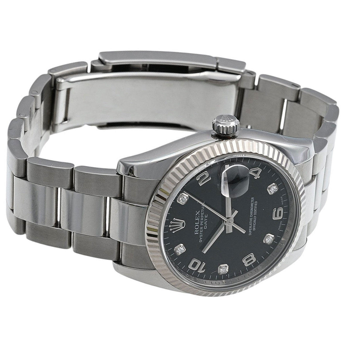 2007~2008年頃製 4Pダイヤモンドオイスターパーペチュアル 34mm 115234G 自動巻き ブラック
