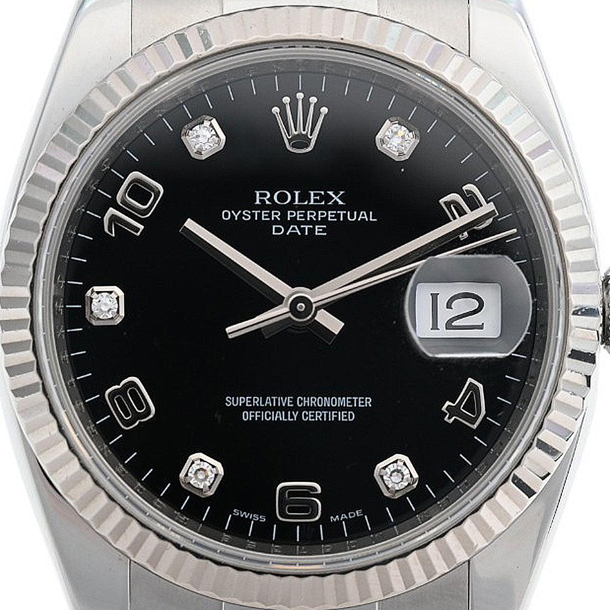 2007~2008年頃製 4Pダイヤモンドオイスターパーペチュアル 34mm 115234G 自動巻き ブラック