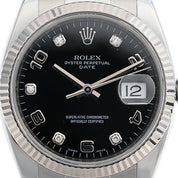 2007~2008年頃製 4Pダイヤモンドオイスターパーペチュアル 34mm 115234G 自動巻き ブラック