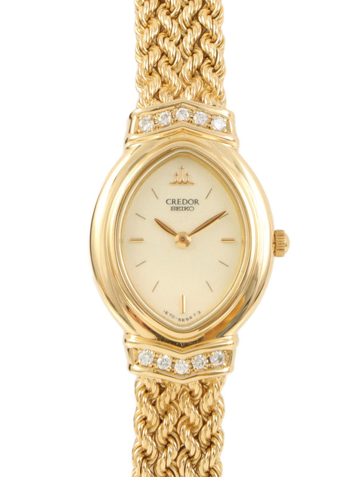 18K钻石椭圆形Credor金