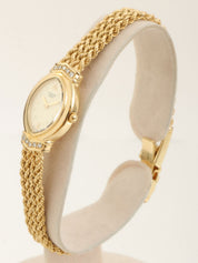 18K Diamond Oval Credor Gold