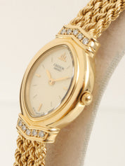 18K钻石椭圆形Credor金