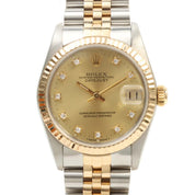 1990年~19991年頃製 10Pダイヤモンドデイトジャスト 31mm 68273G 自動巻き シャンパン
