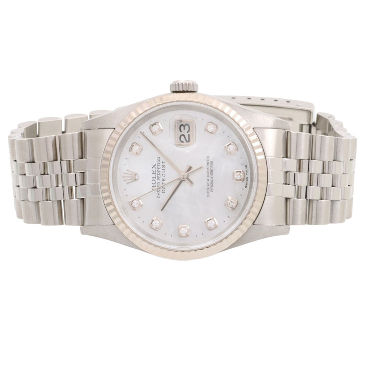 Around 2003 Made 10P Diamond Datejust 36mm 16234NG Automatic Shell