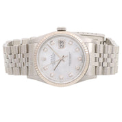 Around 2003 Made 10P Diamond Datejust 36mm 16234NG Automatic Shell