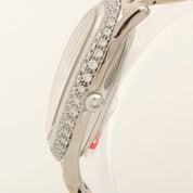 18K Diamond Oval Credor Silver